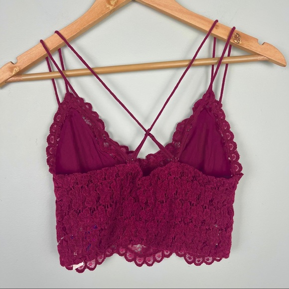 Free People Intimates Celine Bralette Mulberry - Picture 7 of 11